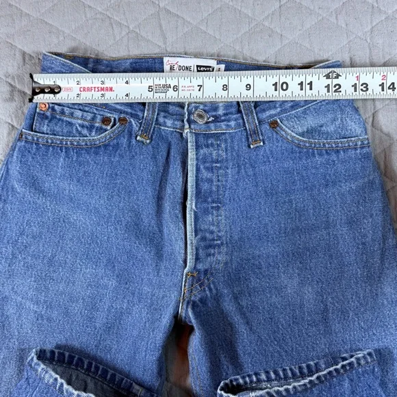 RE/DONE The CRAWFORD Straight Leg Women’s Jeans Classic Blue size 24 - Picture 8 of 15